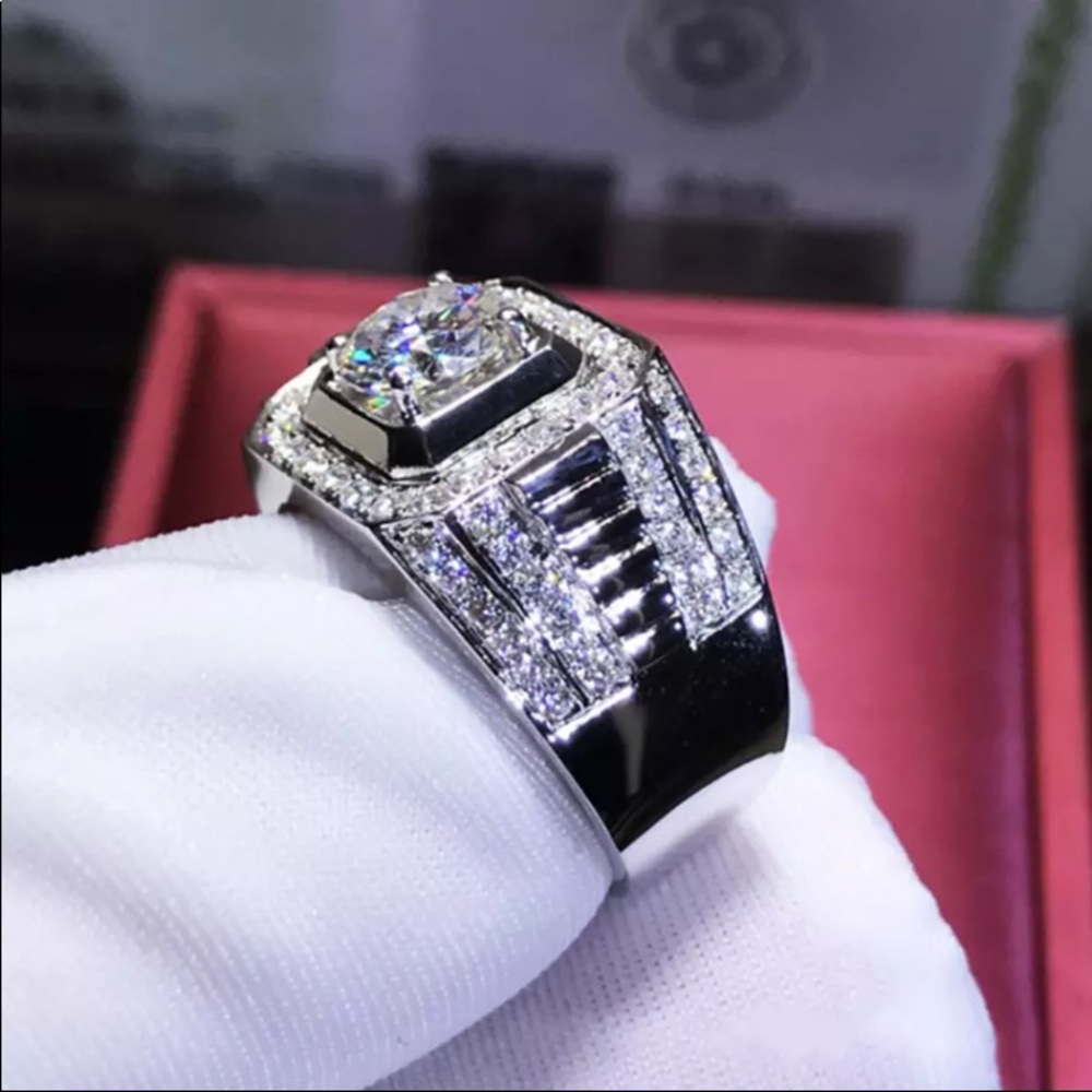 MENS 2.0 Carat WEDDING BAND - Picture 5 of 5